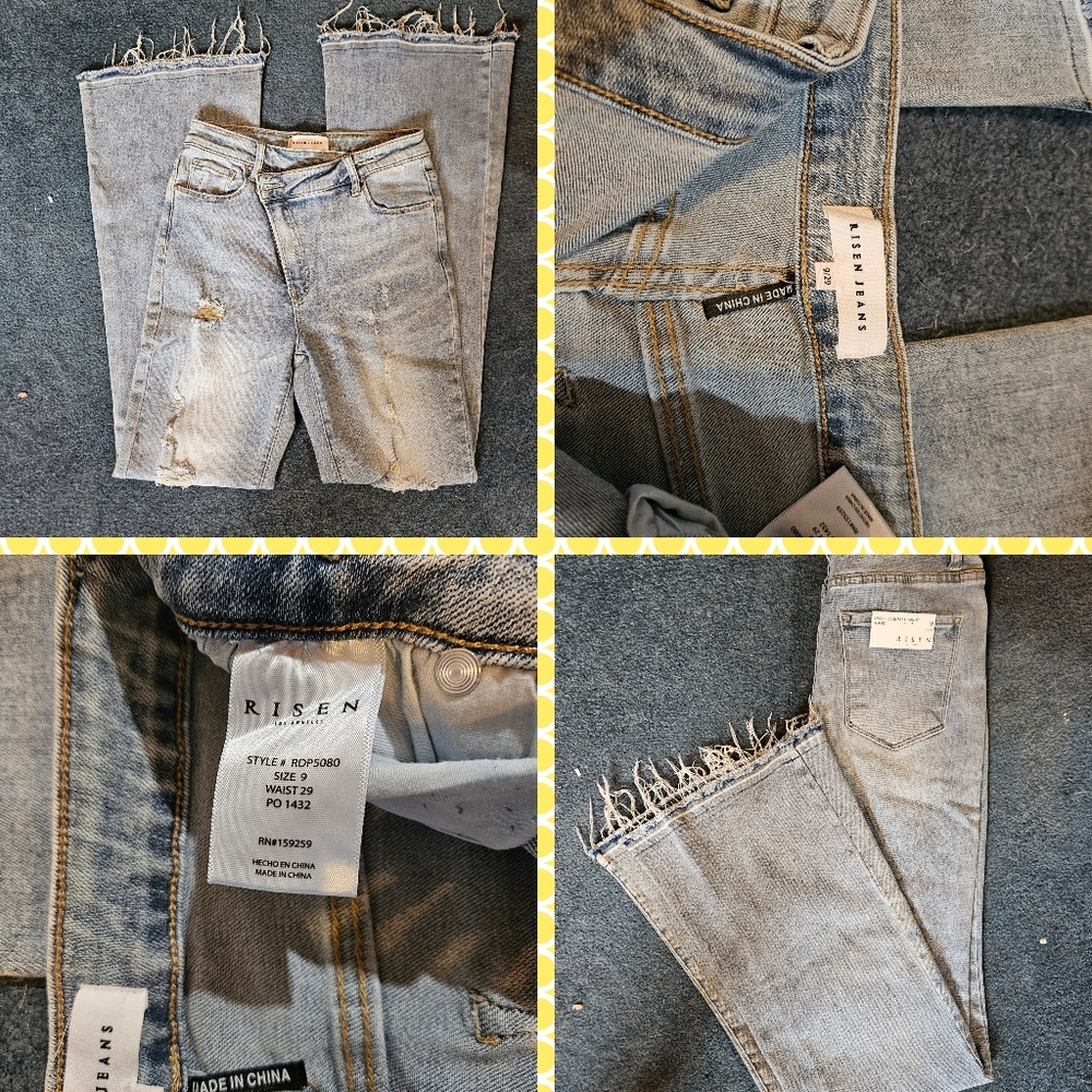 Risen sz 9 jeans - Picture 1 of 5